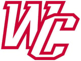WFC logo in red and white, bold stylized letters with athletic design