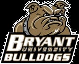 Bryant University Bulldogs logo featuring an aggressive brown bulldog mascot head with the team name